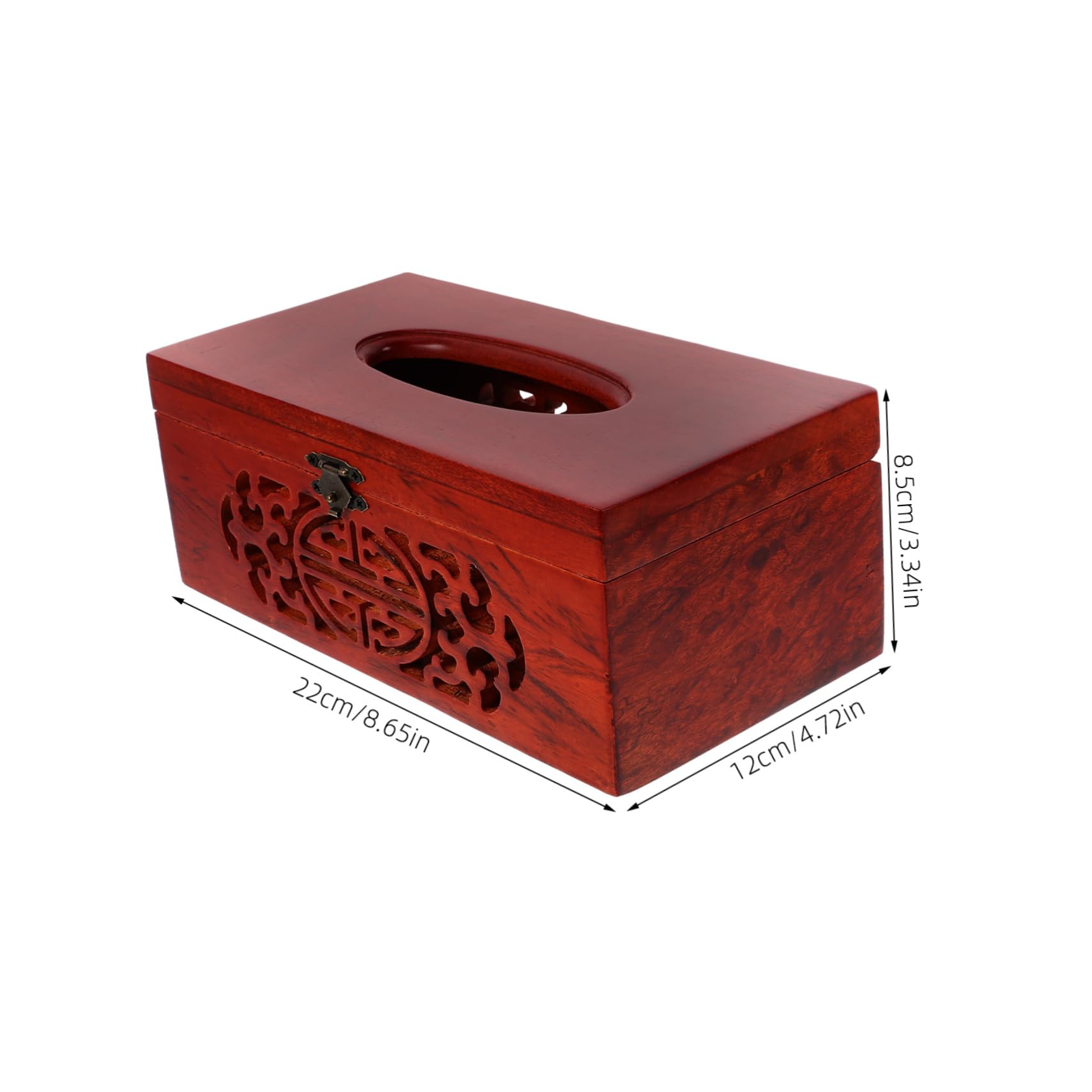 Holz Taschentuchbox Groß, Rot, für Papiertaschentücher