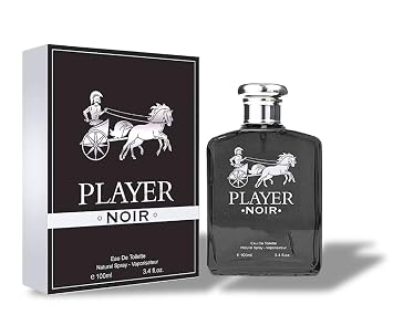 PLAYER NOIR POUR HOMME EAU DE TOILETTE 3.4 FL. Oz Woody Spicy fragrance for men.