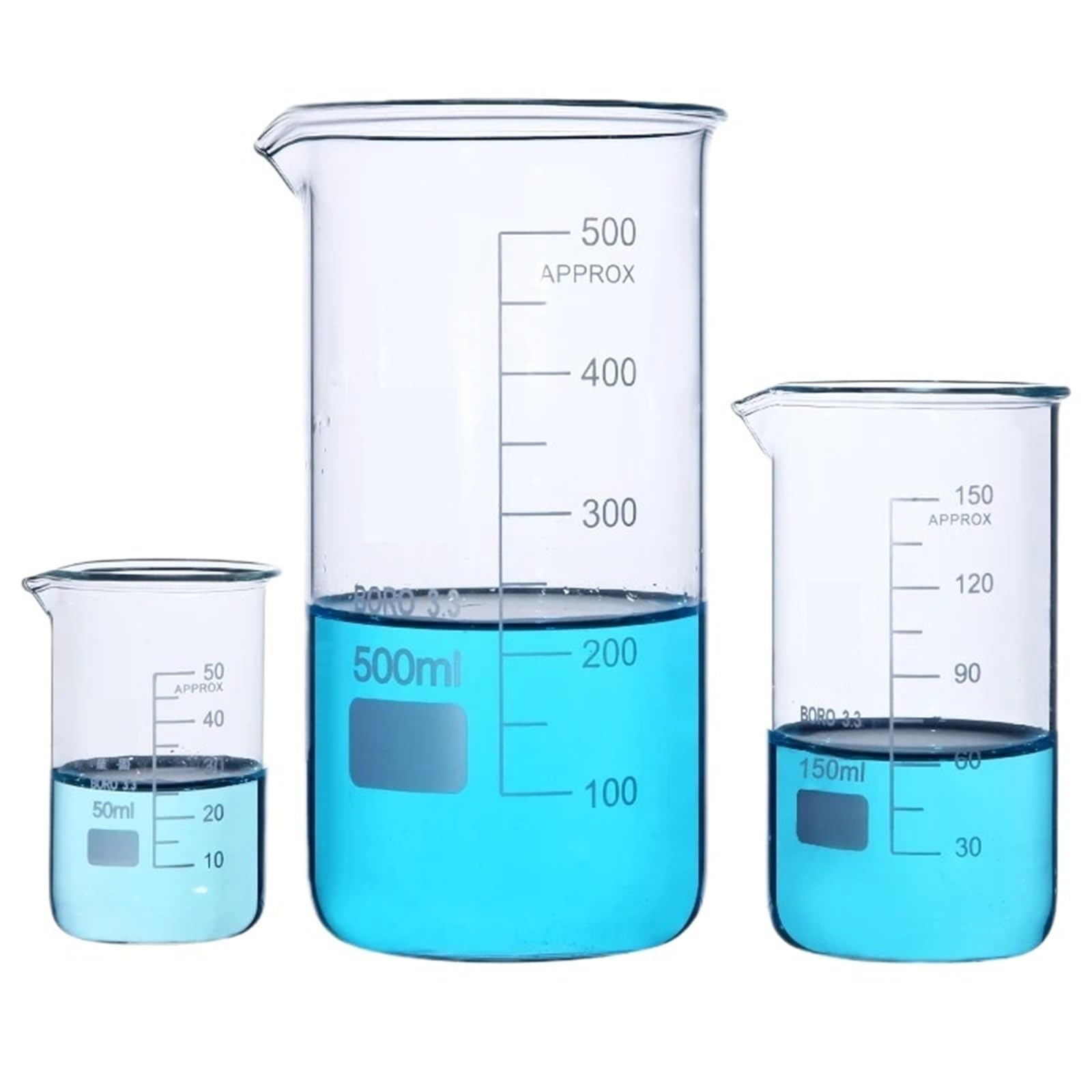 Erlenmeyerkolben aus Glas Messkolben, Laborbecher aus graduiertem Borosilikatglas(400mL 2pcs)