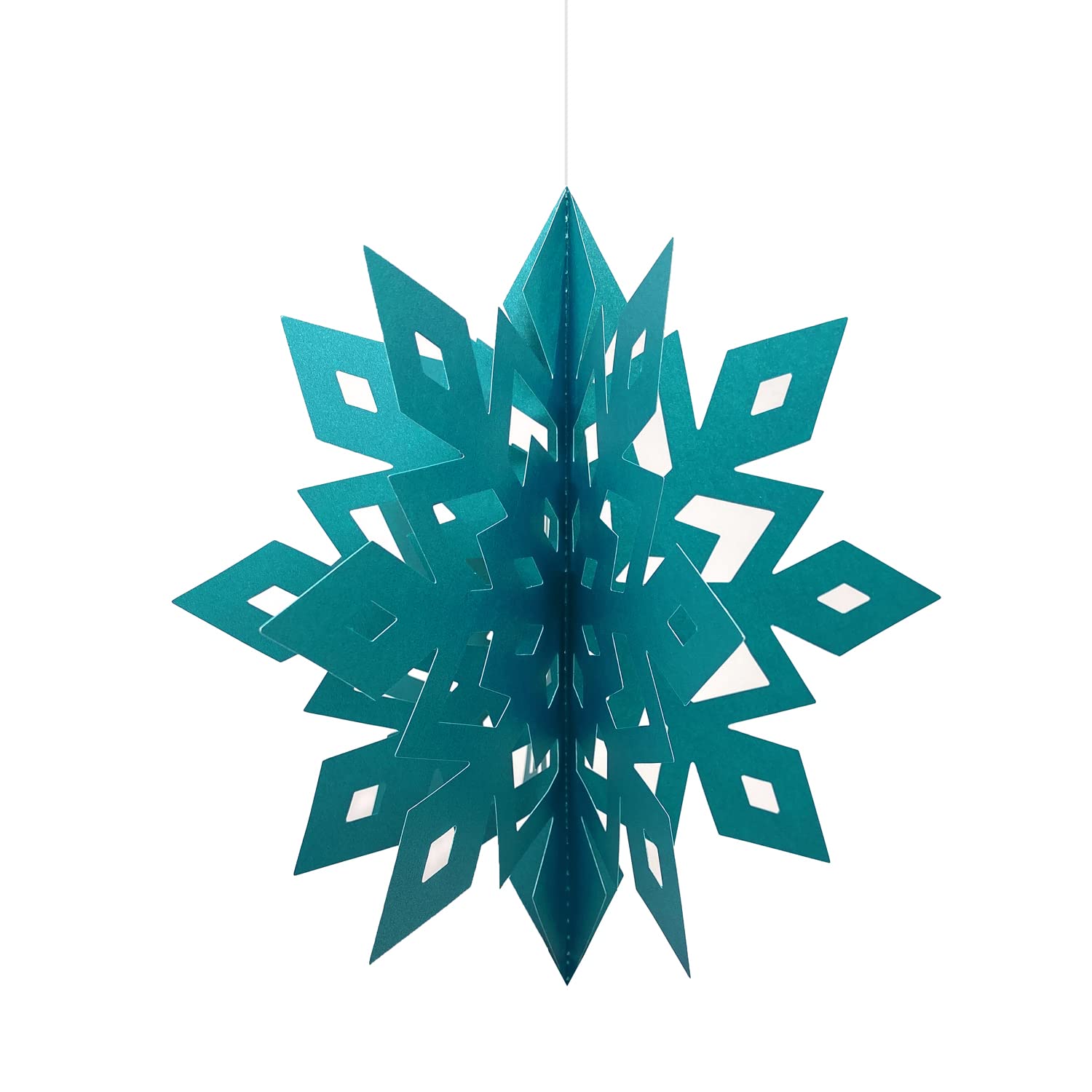 Oblique Unique® 3D Schneeflocken Set – 6-teilig, Irisierend, Winter- & Weihnachtsdeko Für Decke