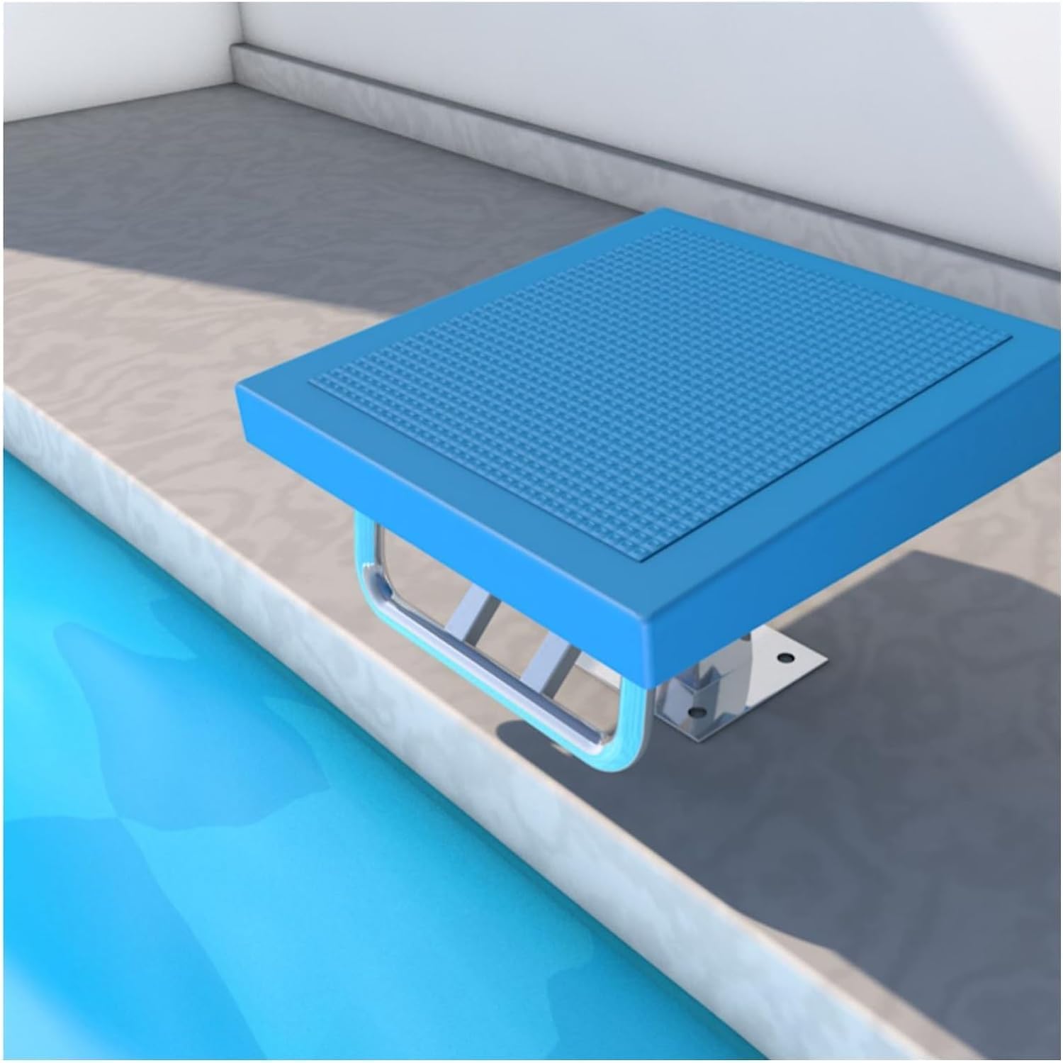 Diving Platform Heavy Duty Pool Diving Boards Stainless Steel Base Swimming Starting Block with Backstroke Handle, for Indoor & Outdoor