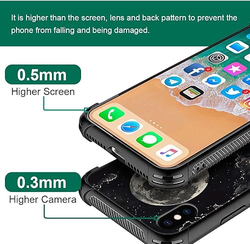 Miniatura 2 de CARLOCA Funda compatible con iPhone Xs MAX, Climbing the Moon,iPhone Xs MAX para hombres y niños, funda protectora resistente a prueba de golpes