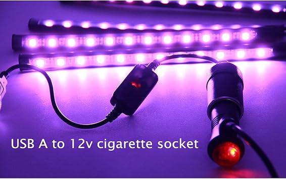 USB A Male to 12V Car Cigarette Lighter Socket Female Converter Cable (8W Max)