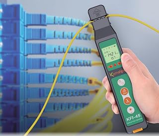Optical Fiber Identifier Komshine KFI-45 New Identifier with Optical Power Meter OPM Function -50~+26dB Fiber Traffic Detector, Visual Fault Locator VFL+LED Light+Testing Range: -40dBm to 10dBm