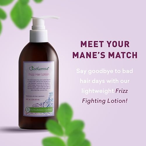 Miniatura 3 de Just Nutritive Loción capilar encrespamiento  Tratamiento de domesticación Flyaway  Loción capilar natural antiencrespamiento para hombres y mujeres