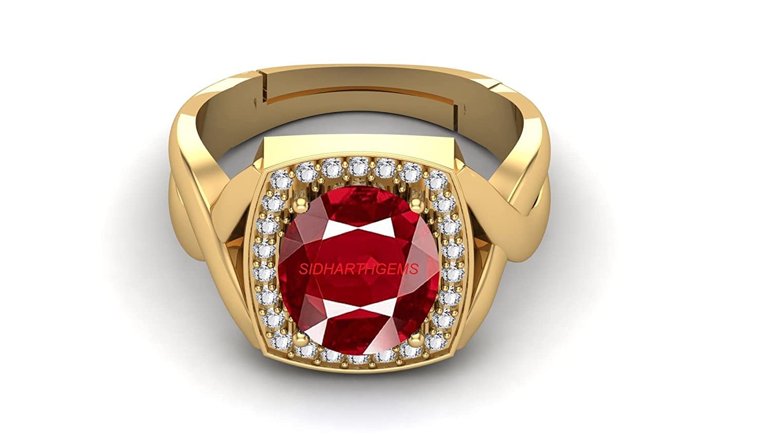 Natural Certified Unheated Untreatet 15.00 Ratti A+ Quality Natural Burma Ruby Manik Gemstone Ring for Women's and Men's (Lab Certified)