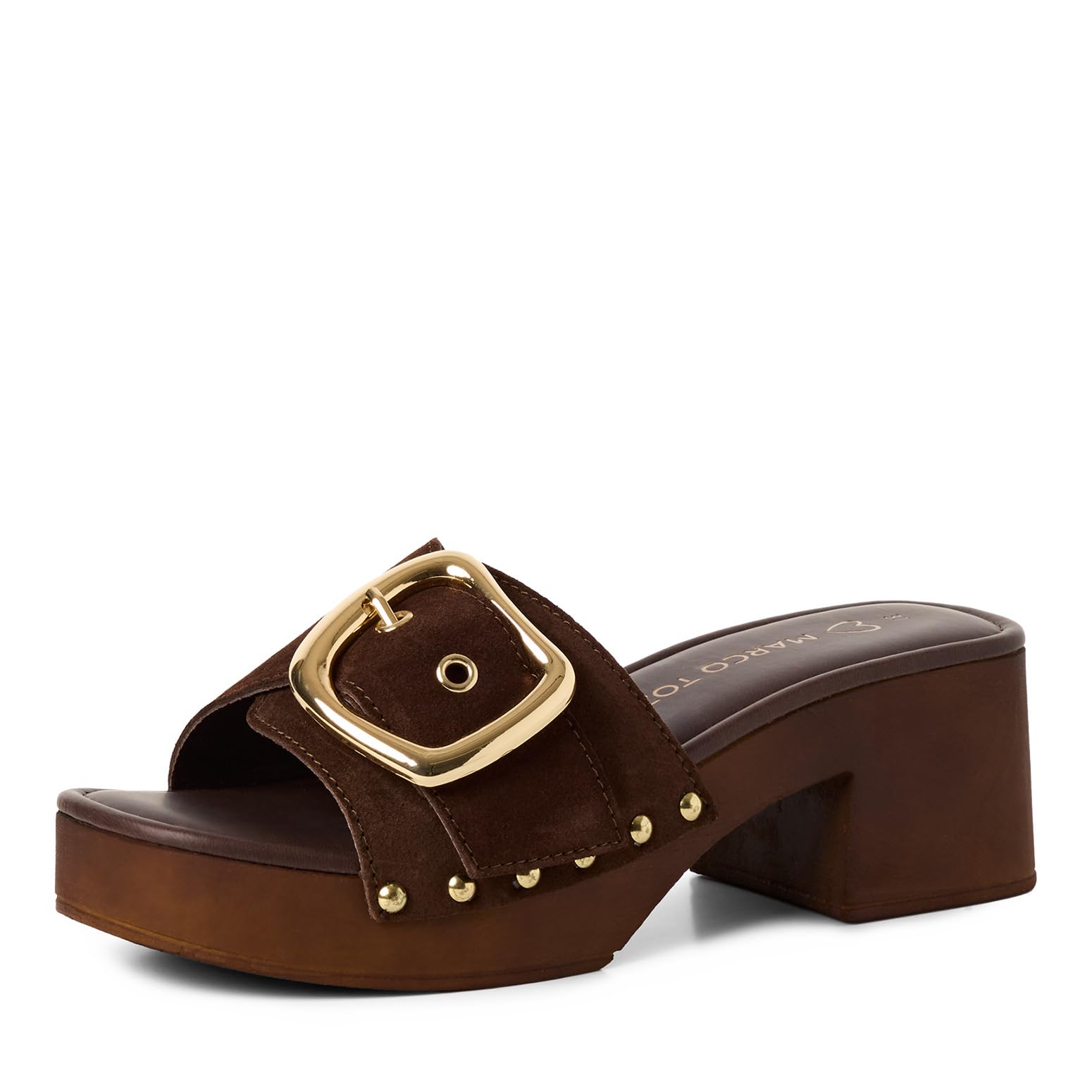 MARCO TOZZI Damen Sandale weiches Feel Me Fußbett Leder Modern