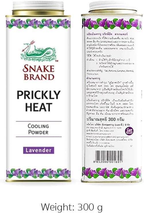 Snake Brand Prickly Heat, Lavender Cooling Body Powder, Health Household Skin Care : Health & Household