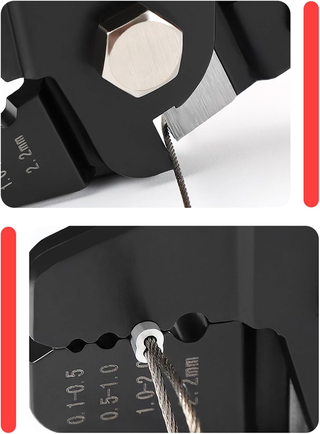 Fishing Crimping Tool Fishing Wire Line Crimping Rigging Kits Fishing Pliers Wire Rope Leader Crimp With 180Pcs Sleeves