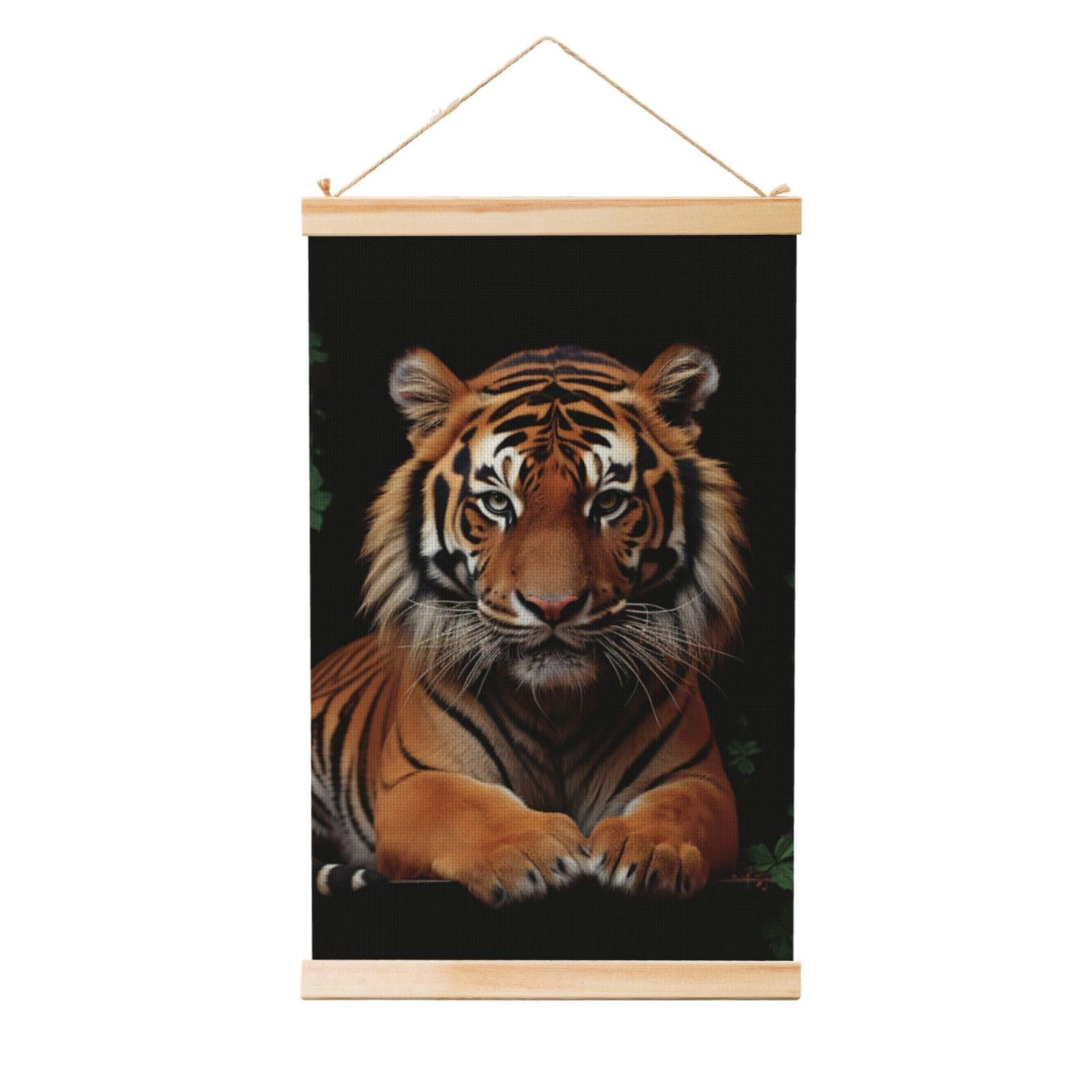 Poster tigre de qualité supérieure et suspension bois - 8