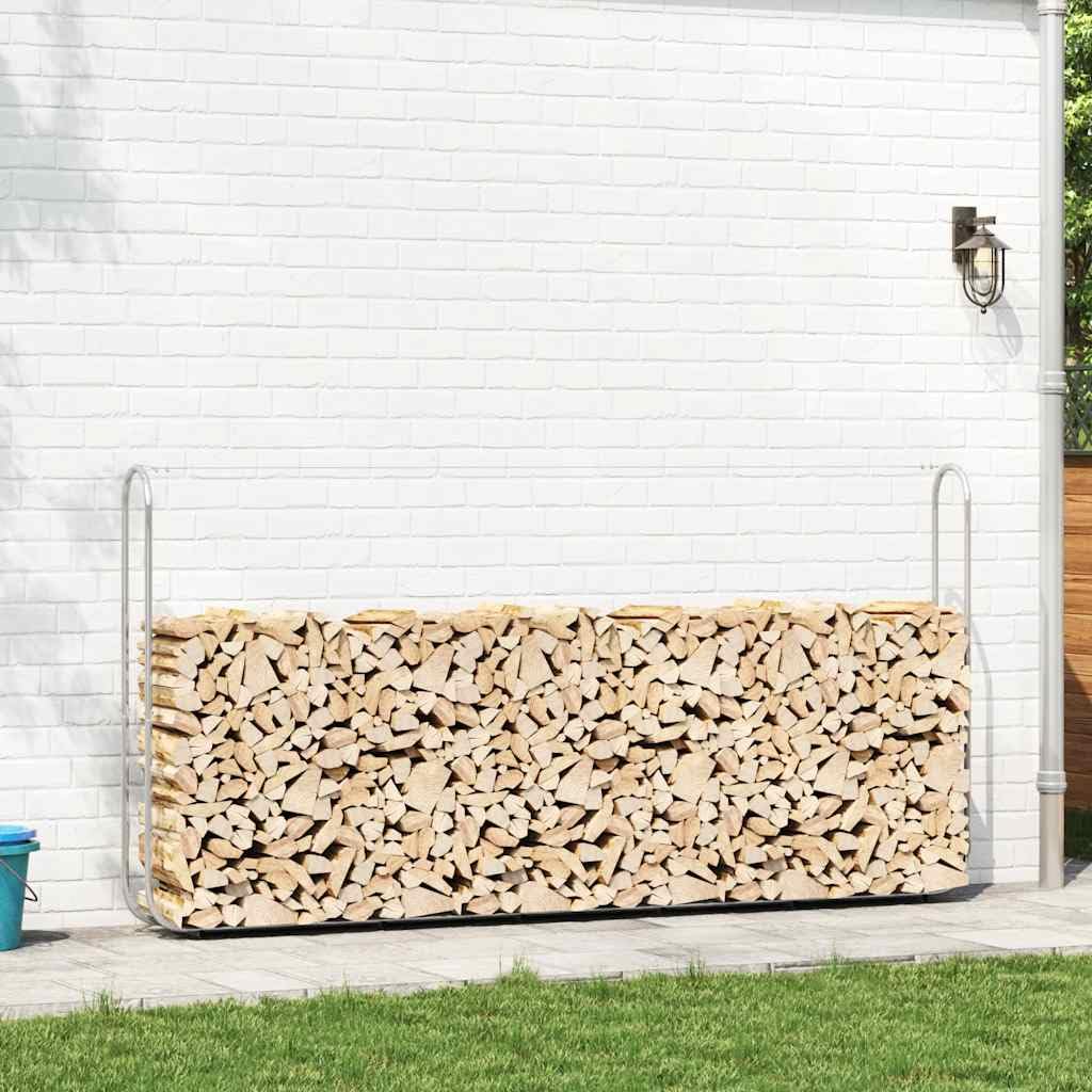 Stojak na drewno kominkowe 300 x 25 x 150 cm stal ocynkowana