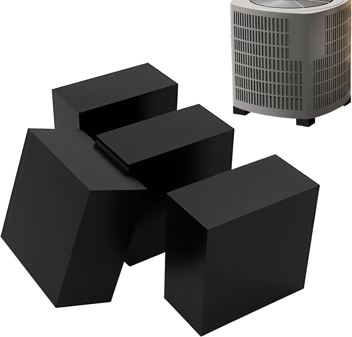 Anti Vibration Pads: Vibration Dampening Mat, Rubber Vibration Isolator Pad, 4 Piece Shockproof No Slip Dampener