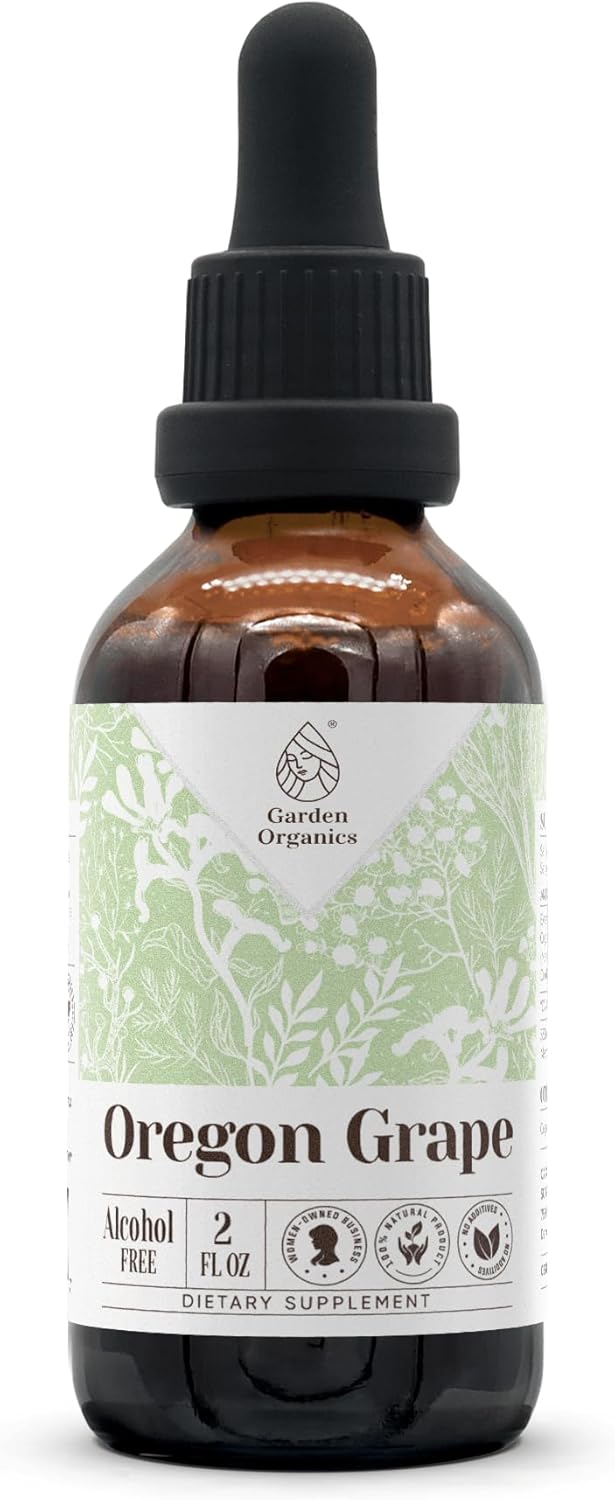 Oregon Grape Alcohol-Free Natural Tincture Extract, Immune System Booster, Liquid Drops Made from 100% (4 fl oz)