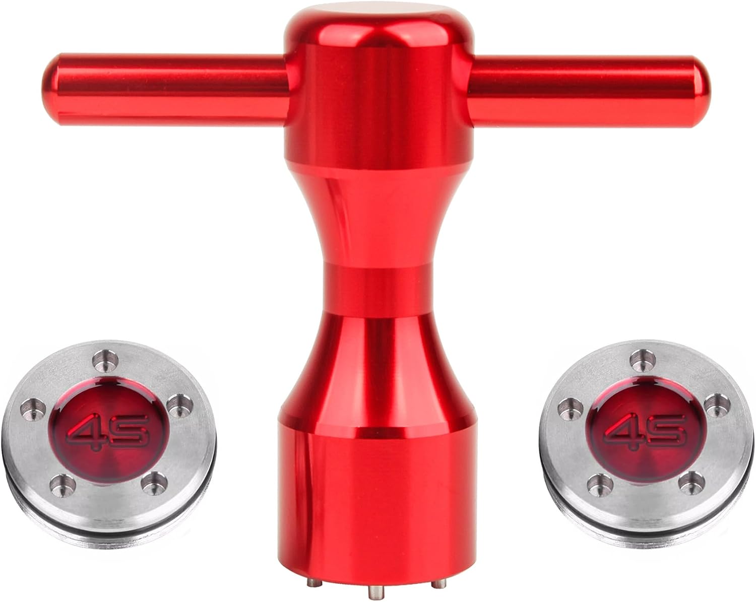 Golf Putter Weights Compatible with Scotty Cameron 2pcs Red 5g/10g/15g/20g/25g/30g/35g/40g/45g with Wrench Kit Set Compatible with Titleist Scotty Cameron Putter Newport