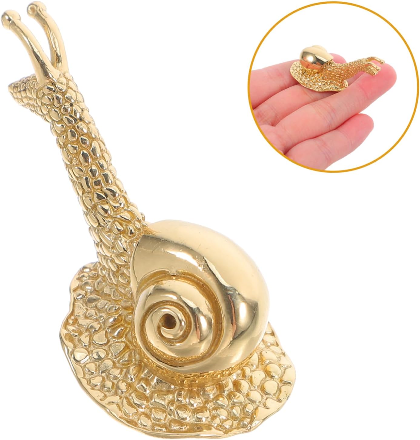 Angoily Vintage Brass Snail Handles for Furniture Cabinet Door Pulls Dresser Drawer Knobs Easy to Install 1 Piece