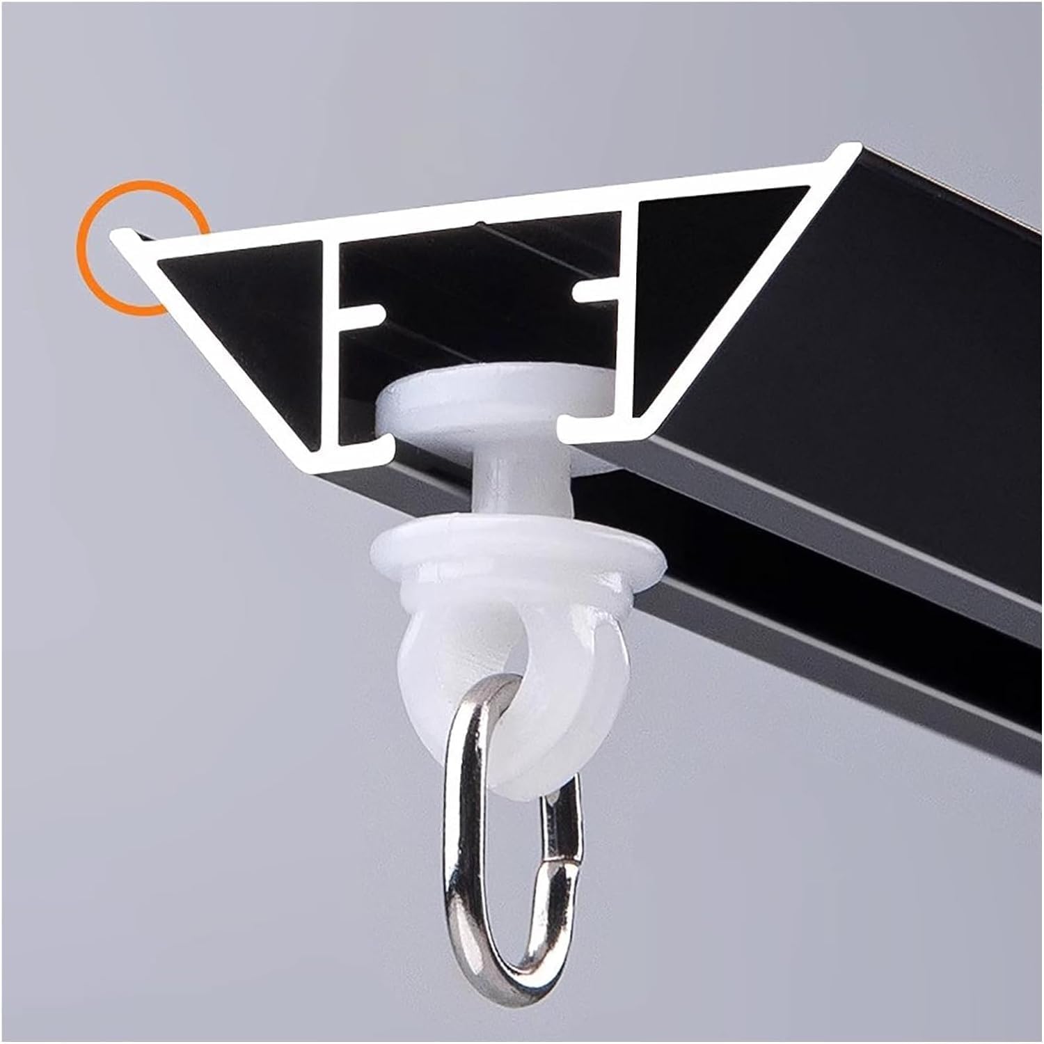 Deckenvorhangschiene Zweiläufig 220cm - Raumteiler Aus Aluminium