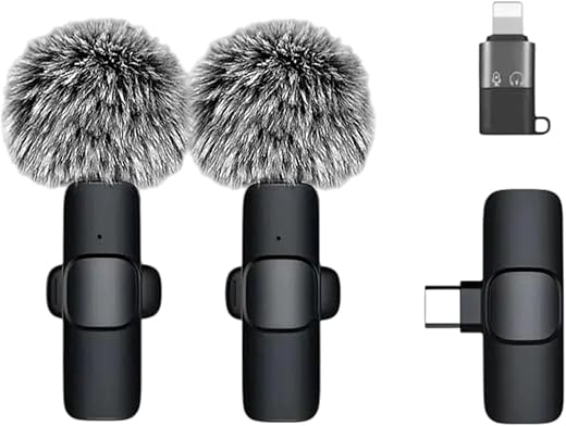HONGJIEYUAN AI K9 Professional Wireless Microphone for YouTube, AI Noise Cancelling Lavalier Mic for Video Recording, Best