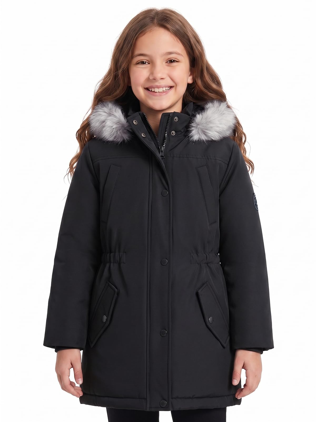 SOLOCOTE Cappotto Invernale regazza Impermeabile Pesante Sci Piumino Sintetico con Cappuccio Lungo Parka per Bambini