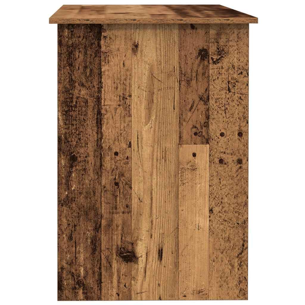 Biurko o wyglądzie starego drewna, materiał drewnopochodny, 100 x 55 x 75 cm, z 2 półkami, nowoczesny stolik pod komputer do biura, biura domowego, gabinetu i salonu