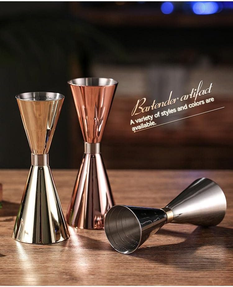 Miniatura 9 de Jigger 2oz 1oz (2.0 fl oz1.0 fl oz), Jigger japonés acabado con medidas en el interior, vaso medidor de cóctel para bartending