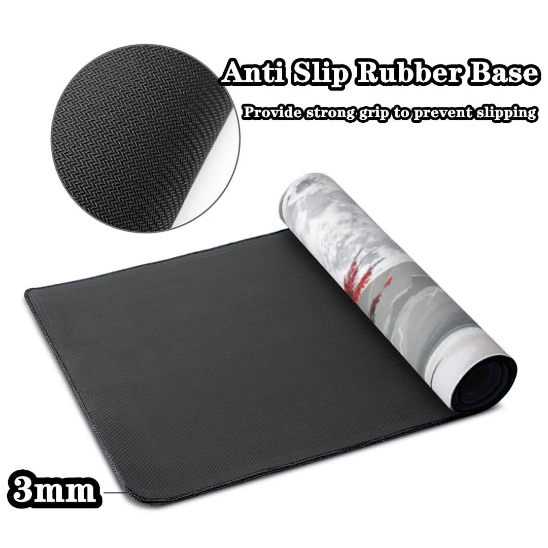 Tapis de Souris Arbre de Vie Tapis de Souris XXL 1200x600 mm, Imperméable Tapis de Souris Gamer XXL Tapis Souris Lune Mouse Pad, Base Atidérapante, Haute Précision et Vitesse pour Deco Bureau -MU603