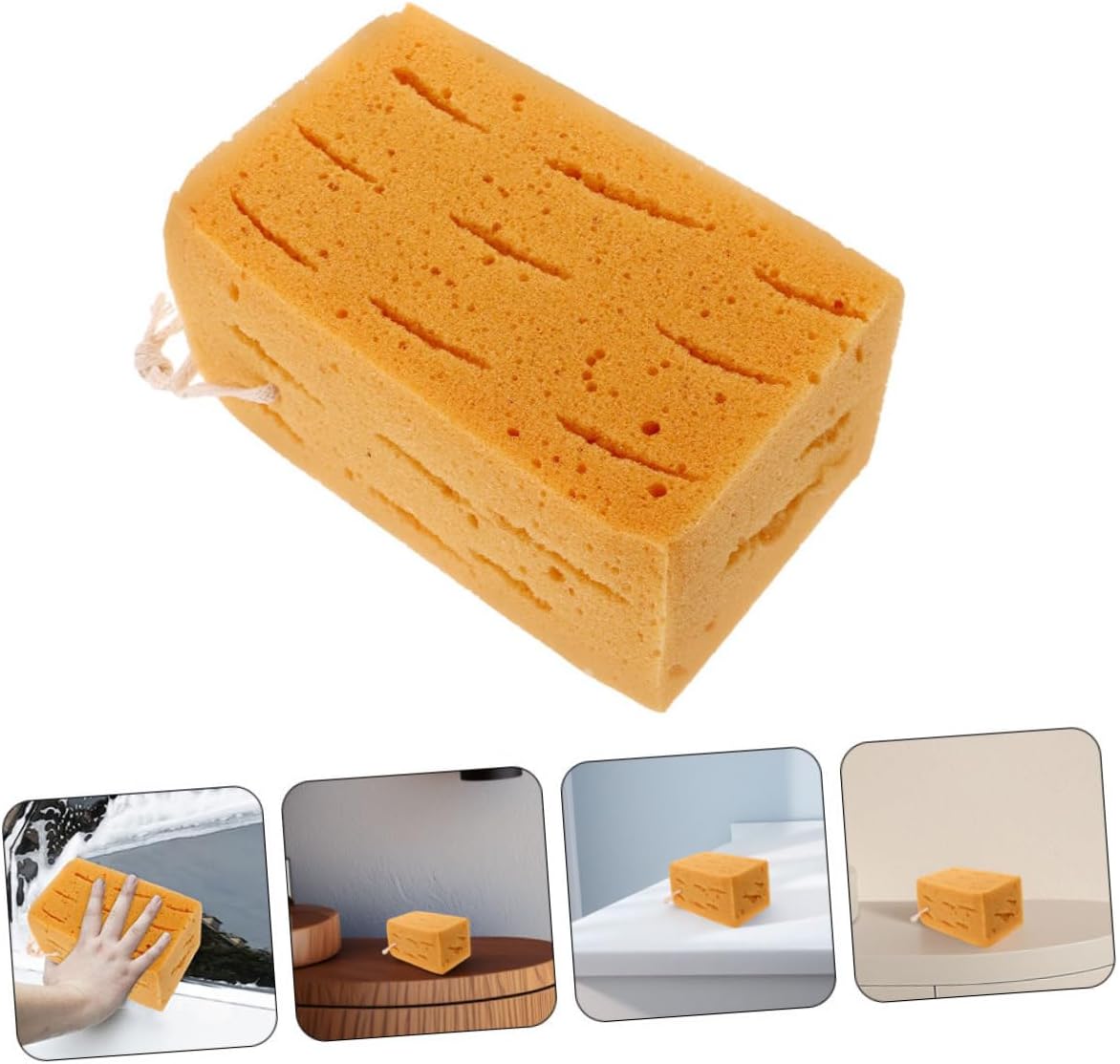 ABOOFAN 2pcs Car Wash Sponge Towel Microfiber Car Wash Sponge Handle Dish Cleaning for Household Use Scrub for Washing Cleaning Supplies