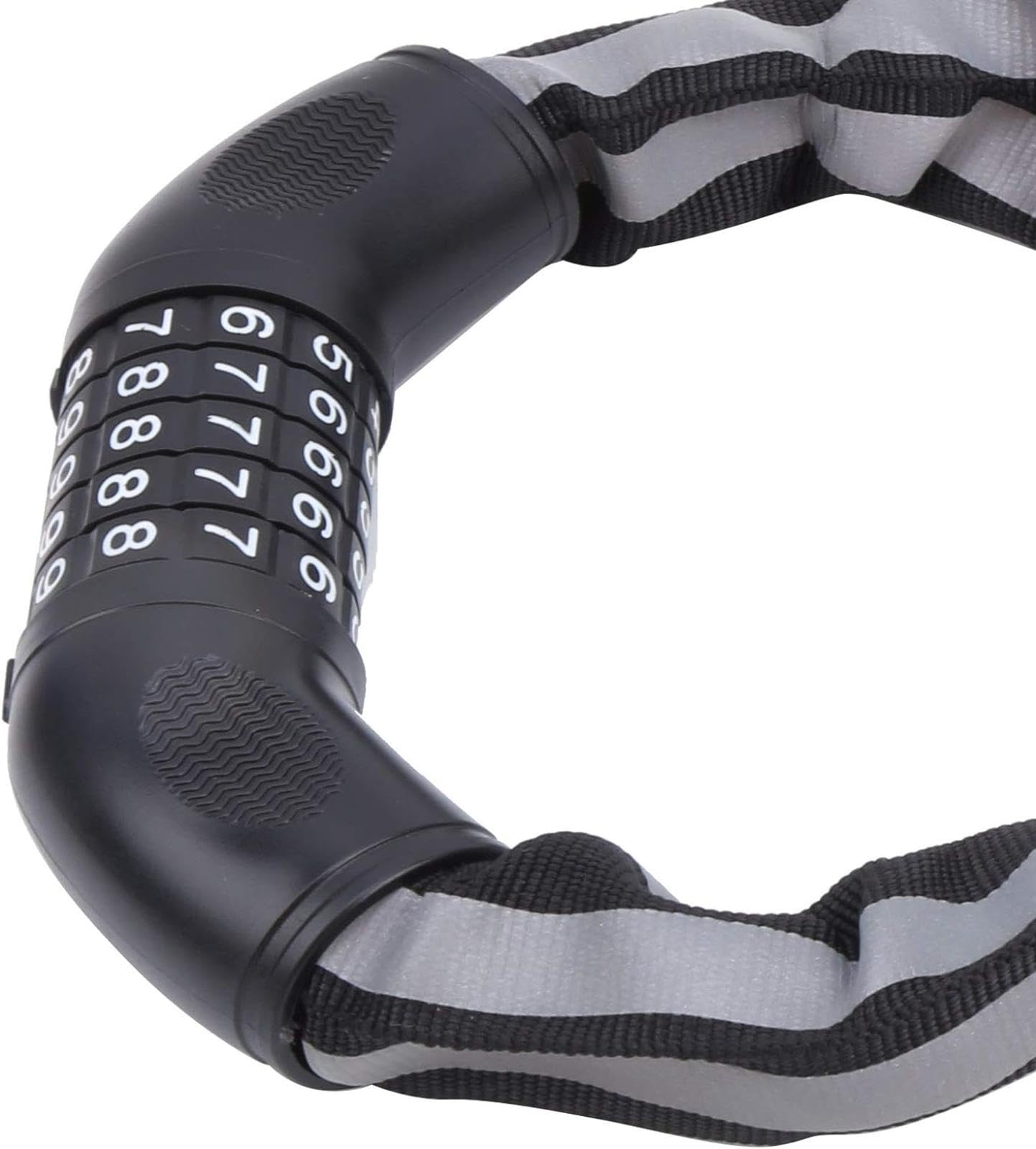 Lucchetto a Catena per Bici, Lucchetto a Catena per Bicicletta Antifurto Resistente con Combinazione a 5 Cifre, Lucchetti per Bici Ripristinabili di Sicurezza Lunghi da 38,2" per Bici