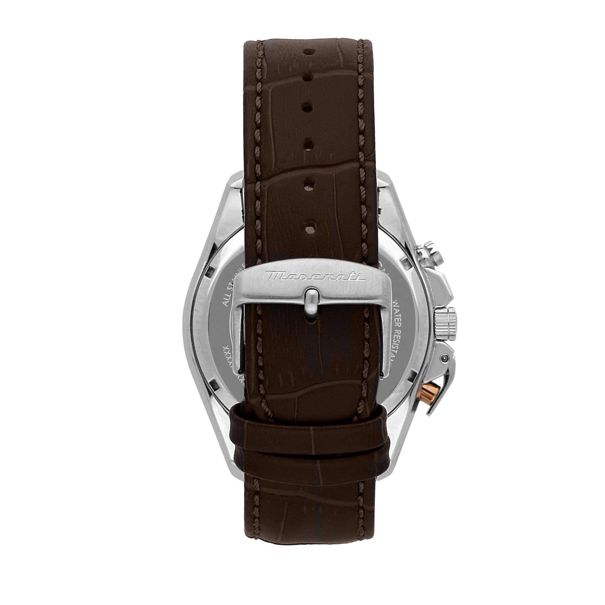 Maserati Zegarek męski Coll. Traguardo edycja limitowana, chronograf, kwarc R8871612037, br?zowy, 45mm, pasek