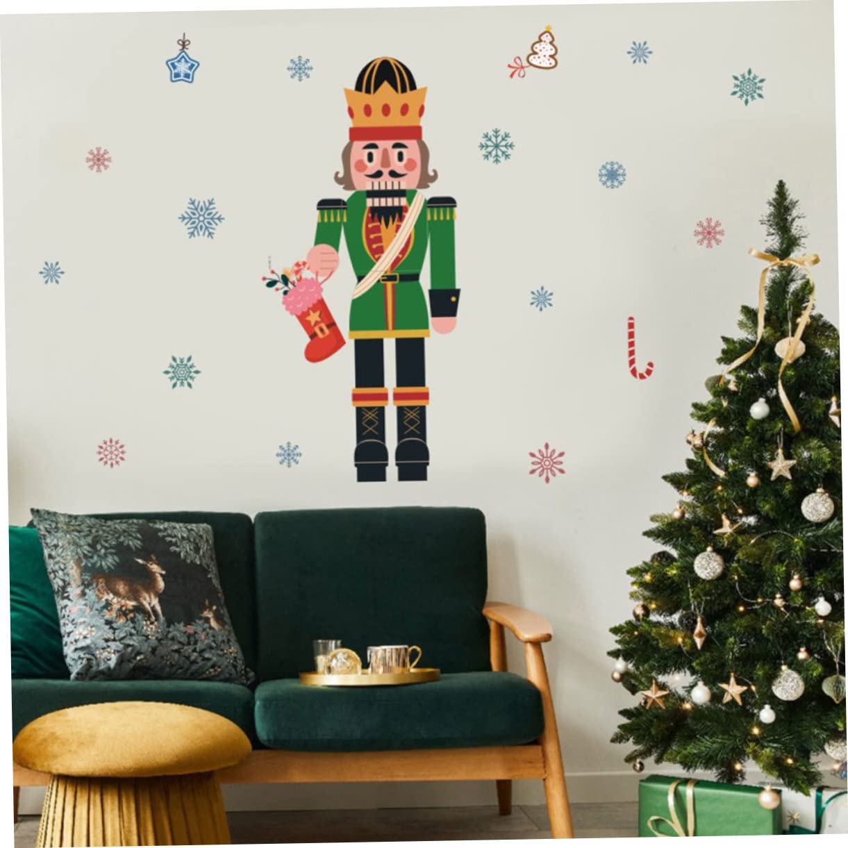 TOPBATHY 5 Blätter Weihnachtsfensteraufkleber kühlschrankaufkleber weihnachtliche fensterbilder Weihnachtsaufkleber Haushaltsdekoration Fensterdekoration Festfenster haftet PVC