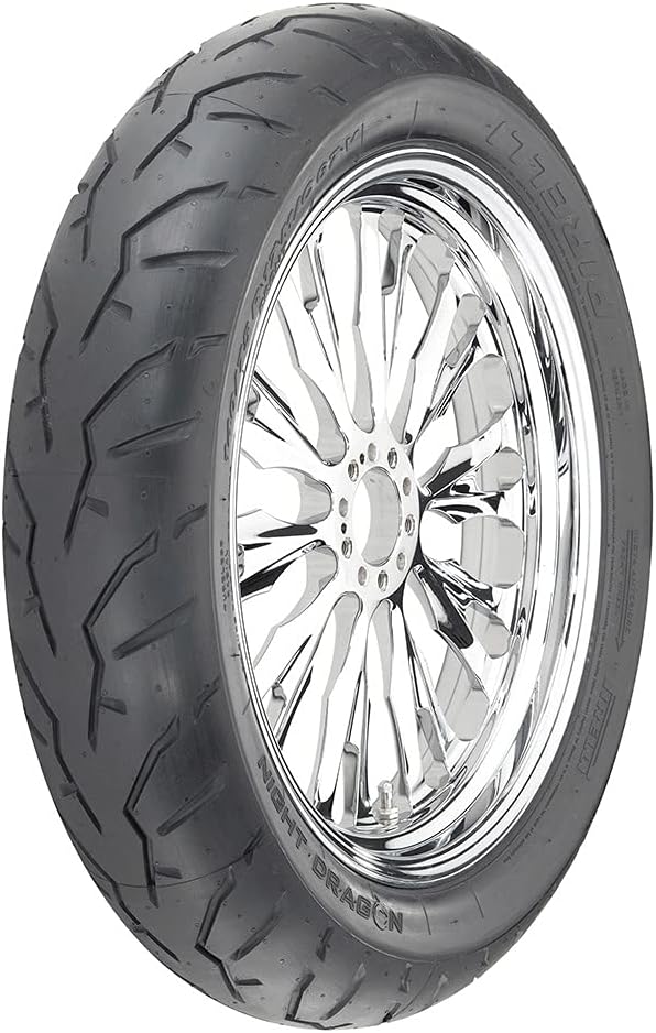 Night Dragon Front Motorcycle Tire 130/90B-16 (73H) - Fits: Harley-Davidson CVO Dyna Fat Bob FXDFSE 2009-2010