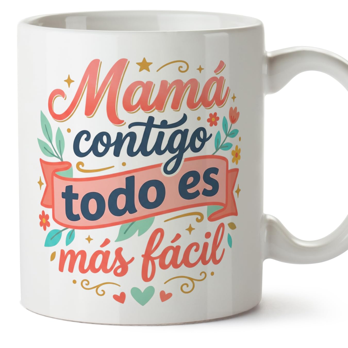 MUGFFINS Taza mamá con frase Para la mejor mamá del mundo en Español | regalo madre | 330 Ml 11 oz | Idea original para regalar | progenitores v3 — view 59