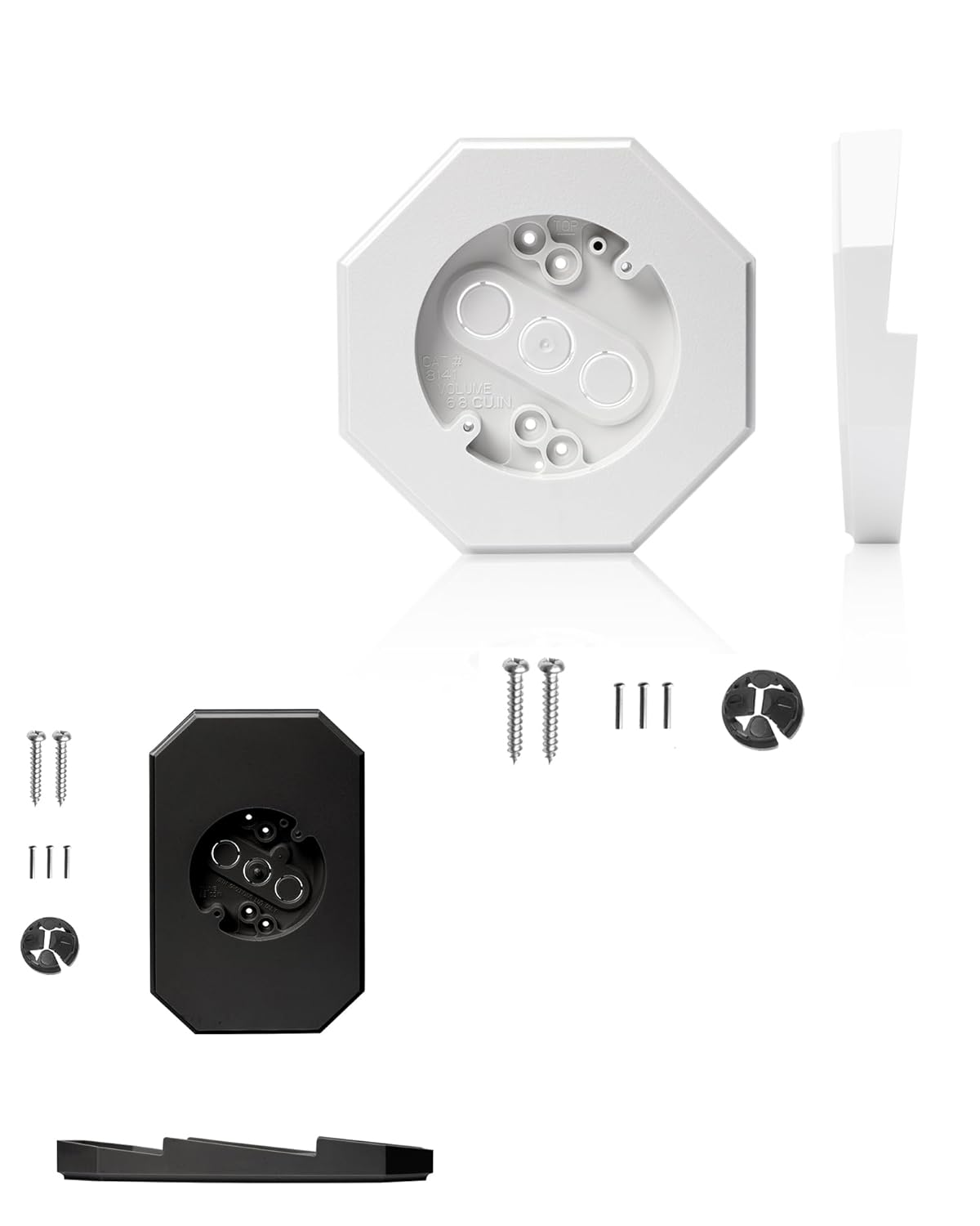 Light Mounting Block, Siding Mount Squar with Builtin Box, Siding