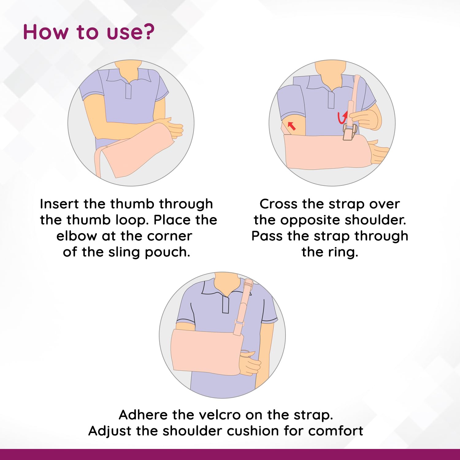 Flamingo Arm Sling | Adjustable & Comfortable Support for Arm, Elbow, and Wrist Injuries | Ideal for Fractures, Dislocations, and Post-Surgery Recovery | Size - XL | Pack of 1 | Beige | 3