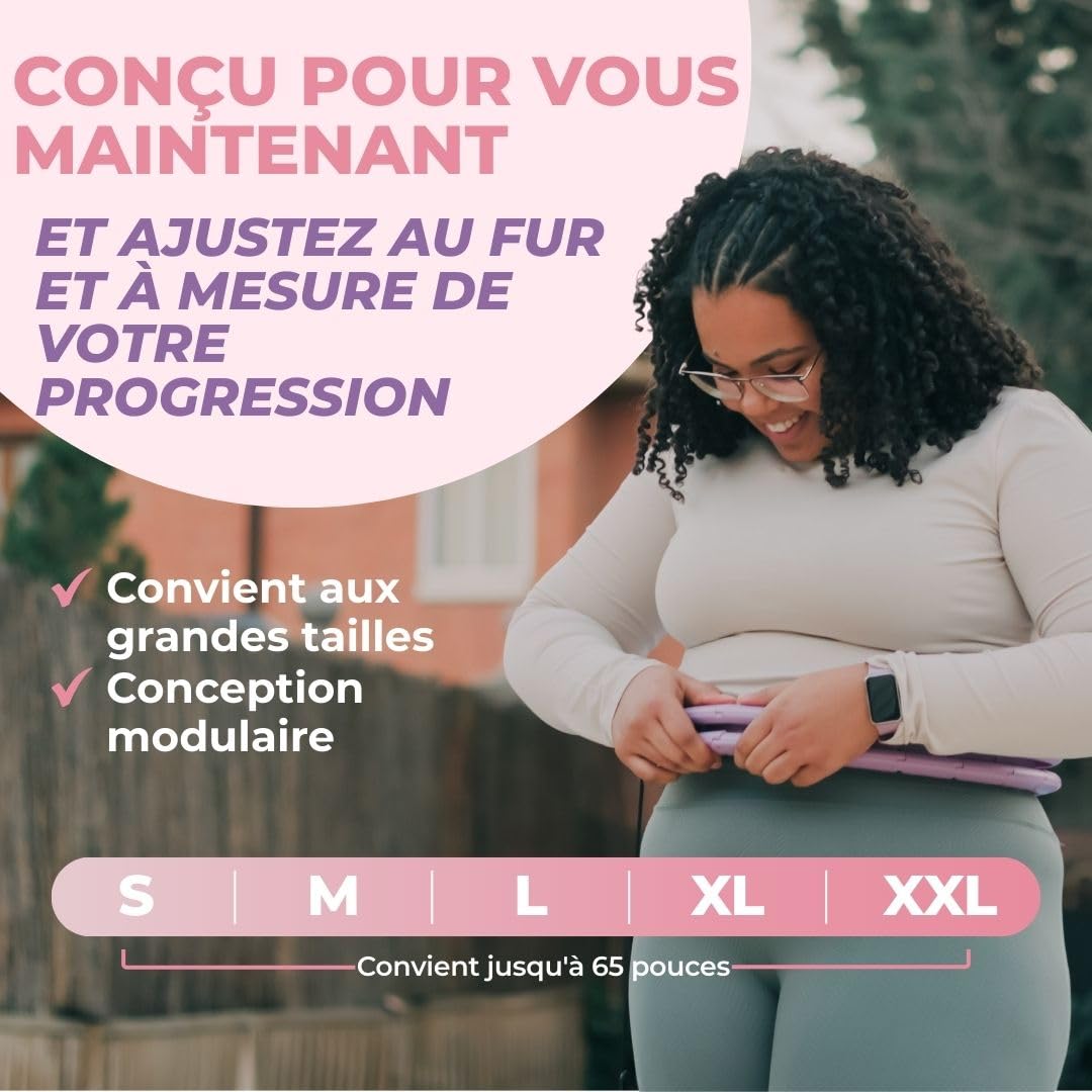Swiss Activa+ Cerceaux Hula Hoop Fitness Minceur pour Adulte- Houla Hop Fitness Perte de Poids - Cerceaux Amincissant - Oulaoup Fitness - Cerceaux Fitness - Easy Slim Cerceaux Pilates