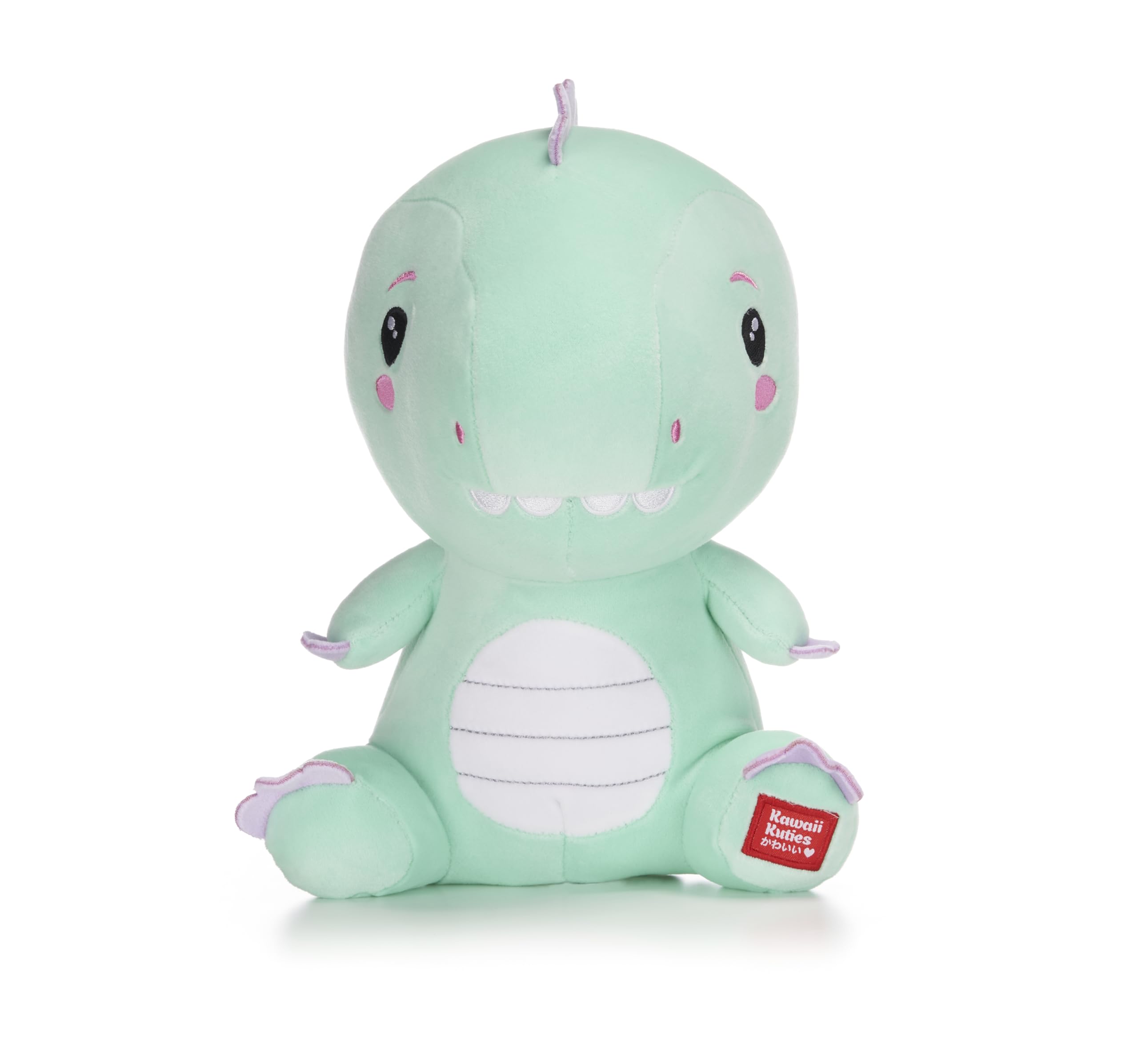 Posh Paws 49406G Kawaii Kuties 9.5" (24cm) Kaida The Dinosaur Green Soft Squishy Plush Toy
