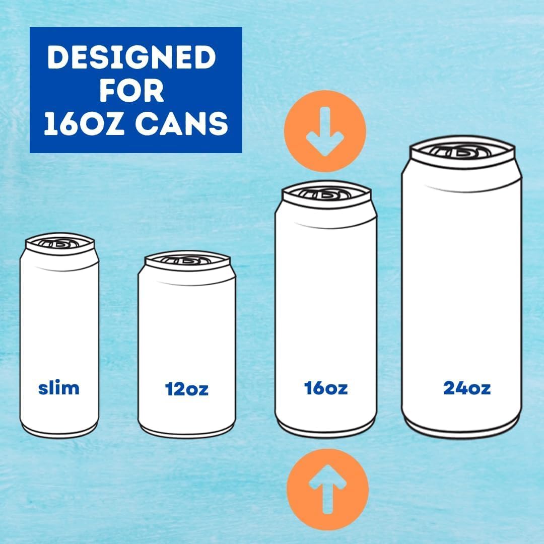TahoeBay 16oz Blank Can Cooler Sleeves, Neoprene 6-Pack, Black
