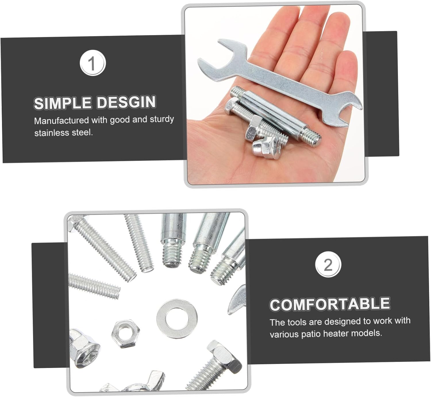 HANABASS 1set Replacement Parts Kit for Patio Heater Accessories Efficient Installation Tools for Outdoor Heating Systems Hardware Set for Umbrella and Tower Heaters