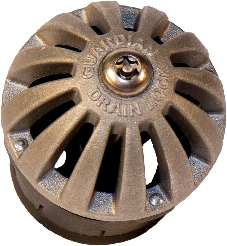 RectorSeal Guardian Drain Lock GDLDOME4000 Dome-D-Lock Commercial Floor Sink Locking Dome Strainer, 4 Inch