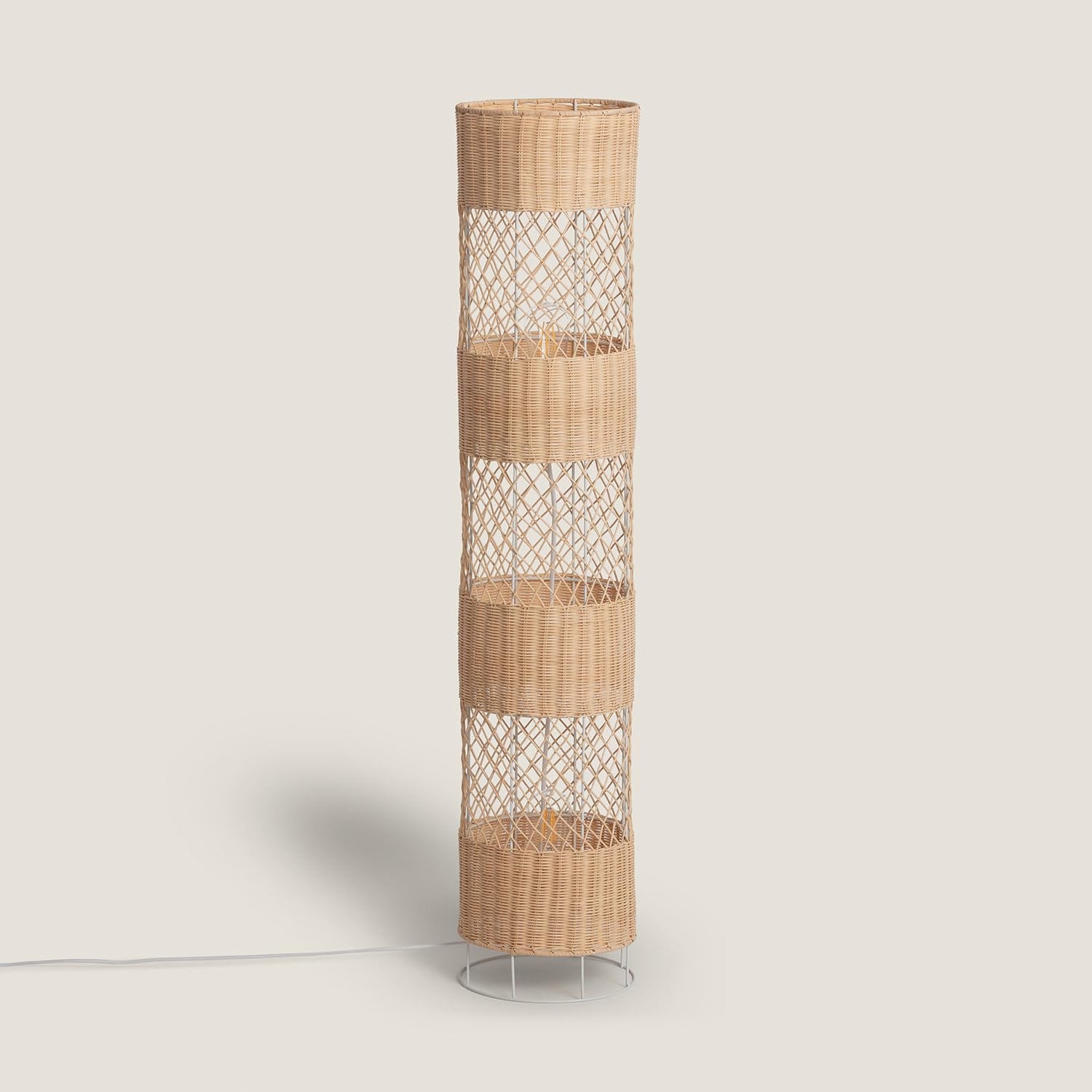 LEDKIA Lampadaire Rotin Rubra Naturel
