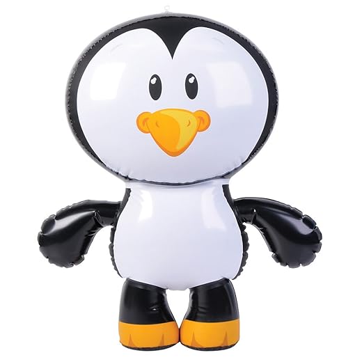 Henbrandt Aufblasbarer Pinguin, riesig, 56 cm, aufblasbares Tier-Partyspielzeug