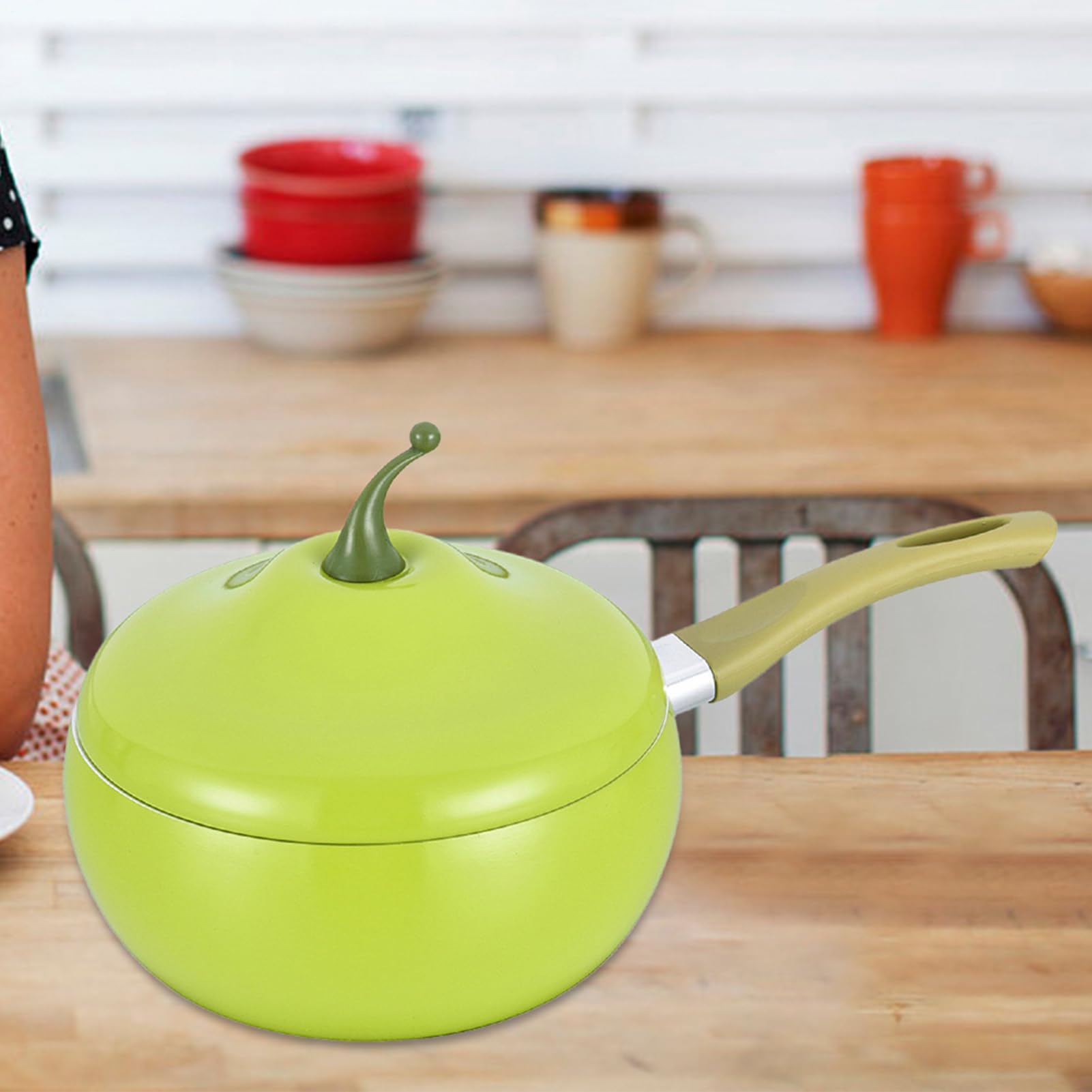 Pentola Da Zuppa Con Coperchio Pratico E Multiuso Antiaderente A Forma Di | Pentola E Padella Adatte All'Induzione Ideale Per Pasta, Zuppa, Spaghetti, Uso In Cucina Domestica E Ristorante