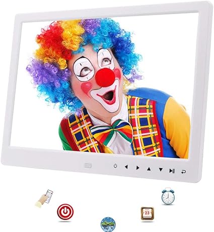 YUEC 12-Zoll-digitaler Fotorahmen 1280 800 HD-Bildvideo 1080P Fotorahmen MP3-Musik Kalender Wecker externer USBA YUEC 12-Zoll-digitaler Fotorahmen 1280 800 HD-Bildvideo 1080P Fotorahmen MP3-Musik Kalender Wecker externer USBA