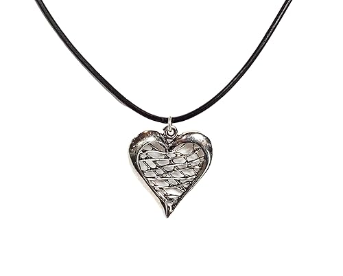 Cross Hatch Leather Necklace