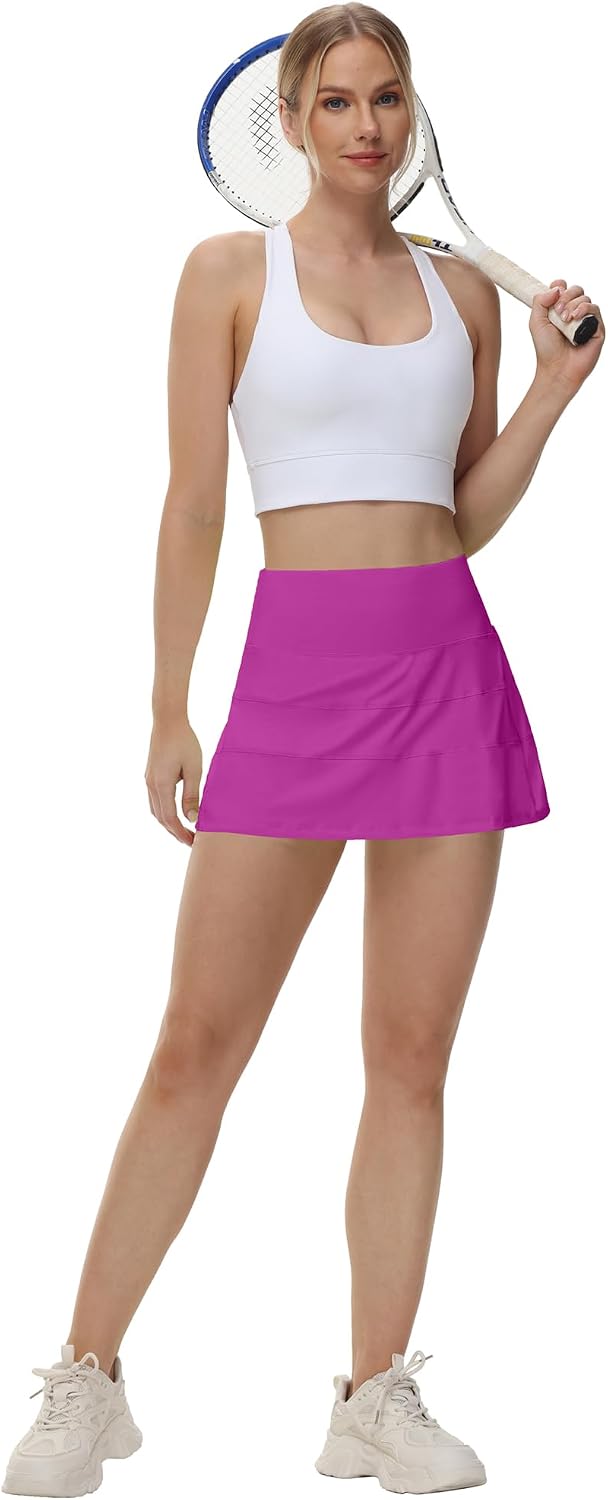 MCEDAR Pleated Tennis Skirt for Women with Pockets Women's High Waisted Athletic Golf Skorts Skirts Running Workout Shorts thumbnail