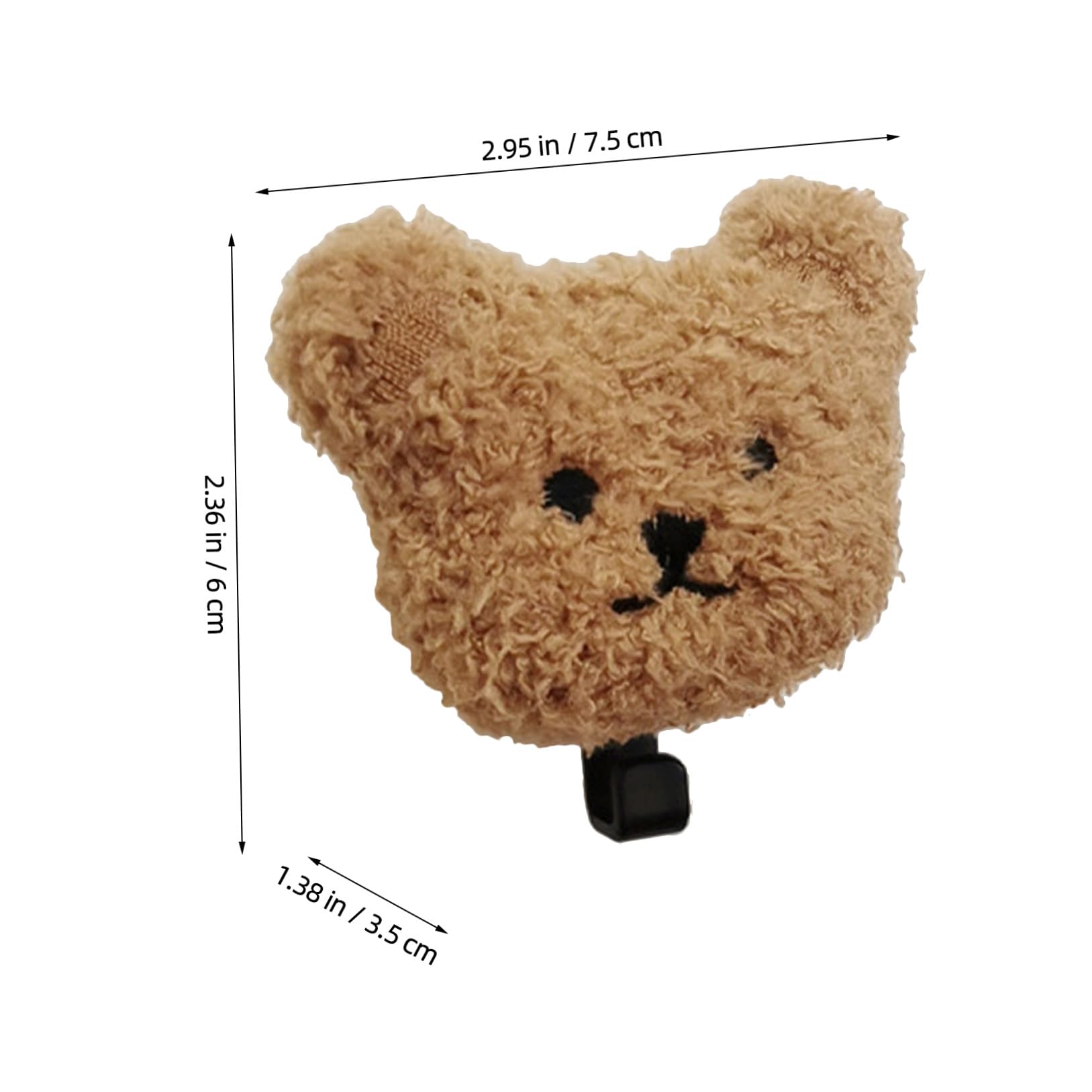 HANABASS Ganci Adesivi da Parete Orsetto 2 Pezzi in Peluche e Legno per Chiavi e Cappelli senza Fori per Porta e Bagno