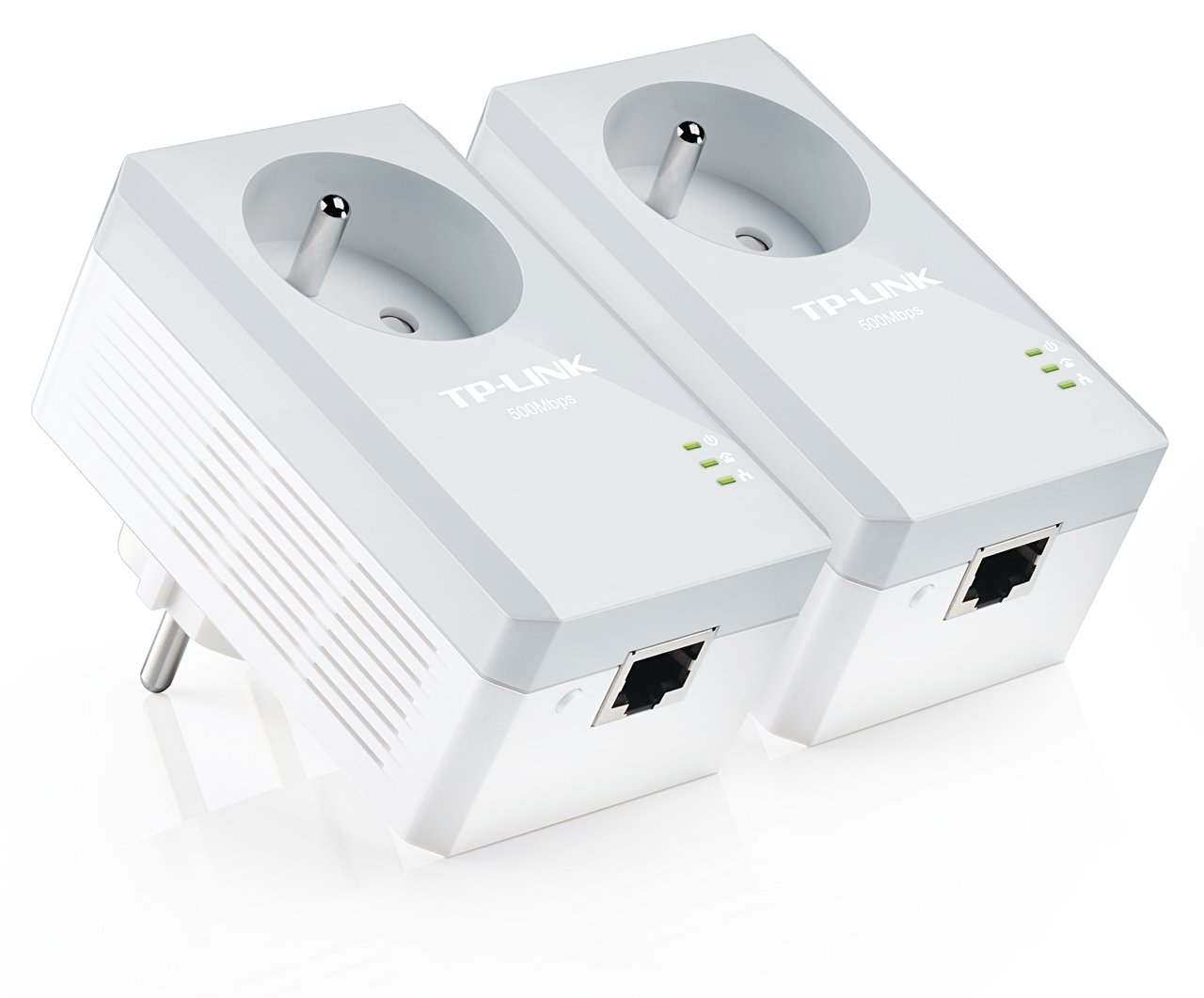 TP-LINK AV500+ Powerline Kit with AC Pass Through 500Mbps Powerline Speed 1x Ethernetport Green Powerline Plug & Play Multiple HD IPTV Streams 2-Pack Belgium