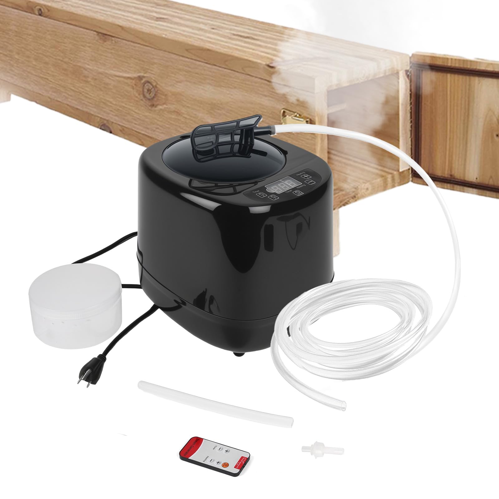 Generador de vapor para doblar madera, kit de vapor eléctrico de madera de 1000 W con potencia de 9 etapas, control remoto de 10 m, triple seguridad, caja de vapor de 3 L para proyectos de madera y