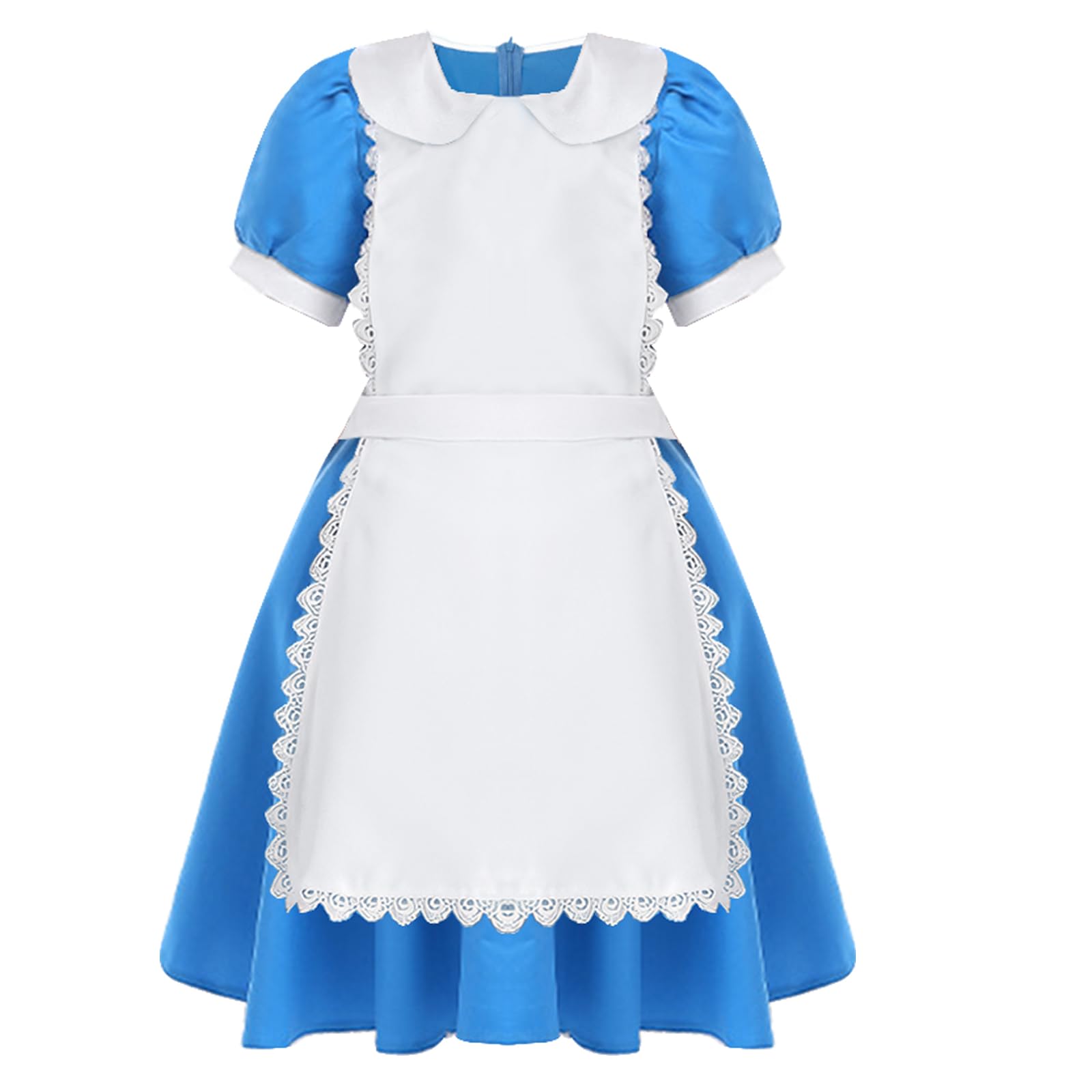 Mprocen Blue White Pinafore Dress World Book Day Costumes for Girls Costume Wonderland Princess Costume Apron Dress Childs World Book Day Book Week Fancy Dress Costume Kids Fancy Dress(M - Image 4