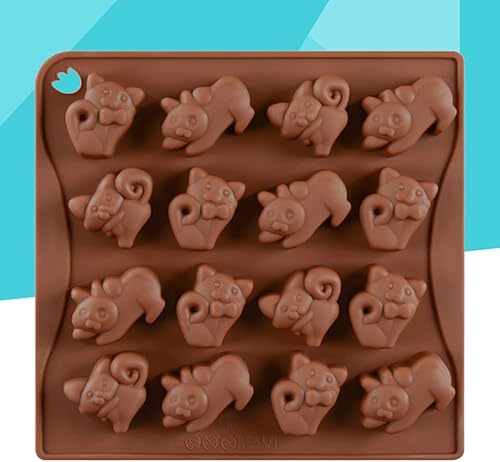 Miniatura 8 de BESTonZON 16 bandejas con forma de suministros de cavidad de cocina, moldes de fondant en forma de chocolate, bandejas de cubo, moldes para hornear,