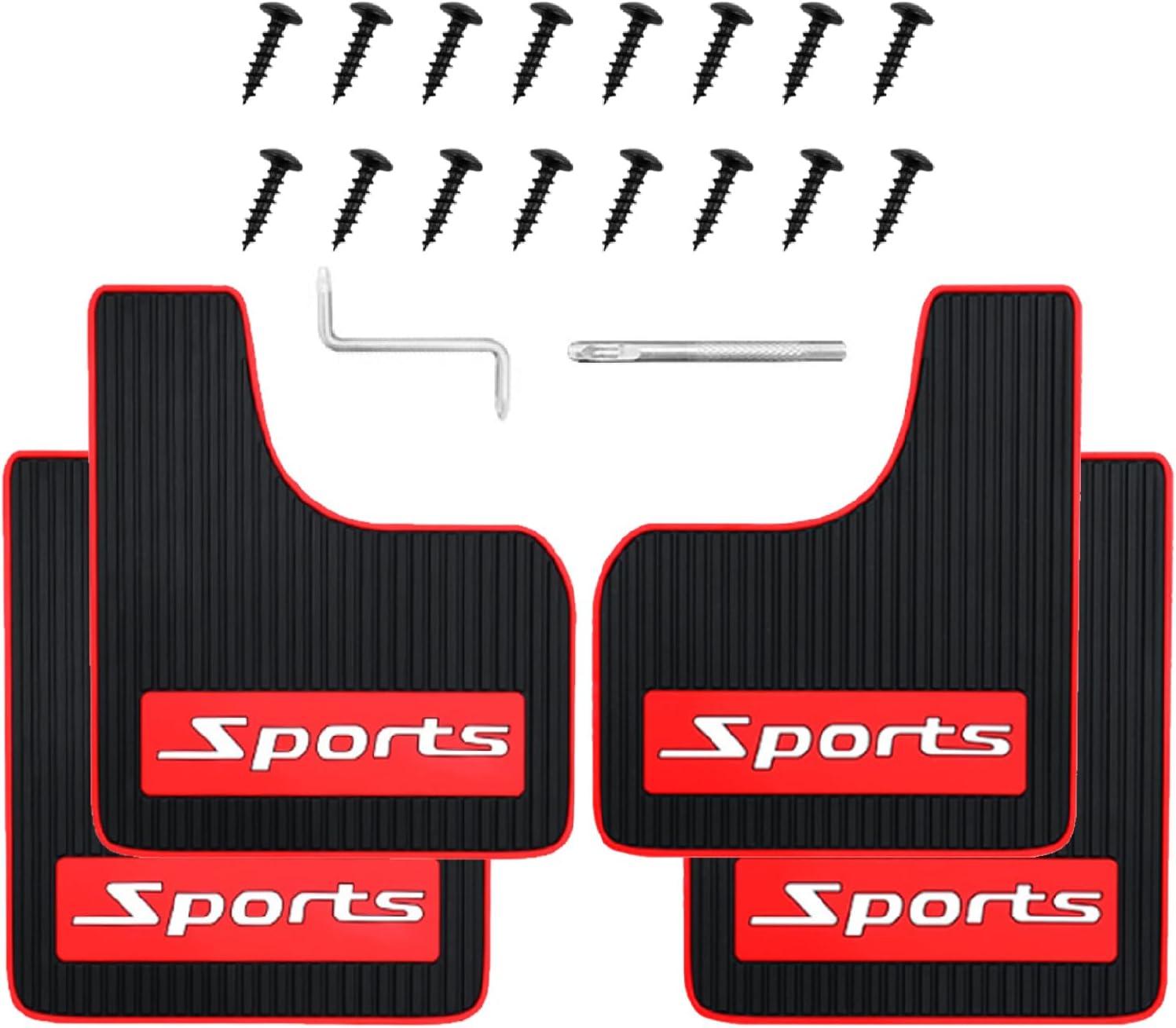 4PCS Universal Car Mud Flaps, Soft No-Collision Rubber Mudguard Splash Guards for SUV and Sedan Front Rear Fenders, Short